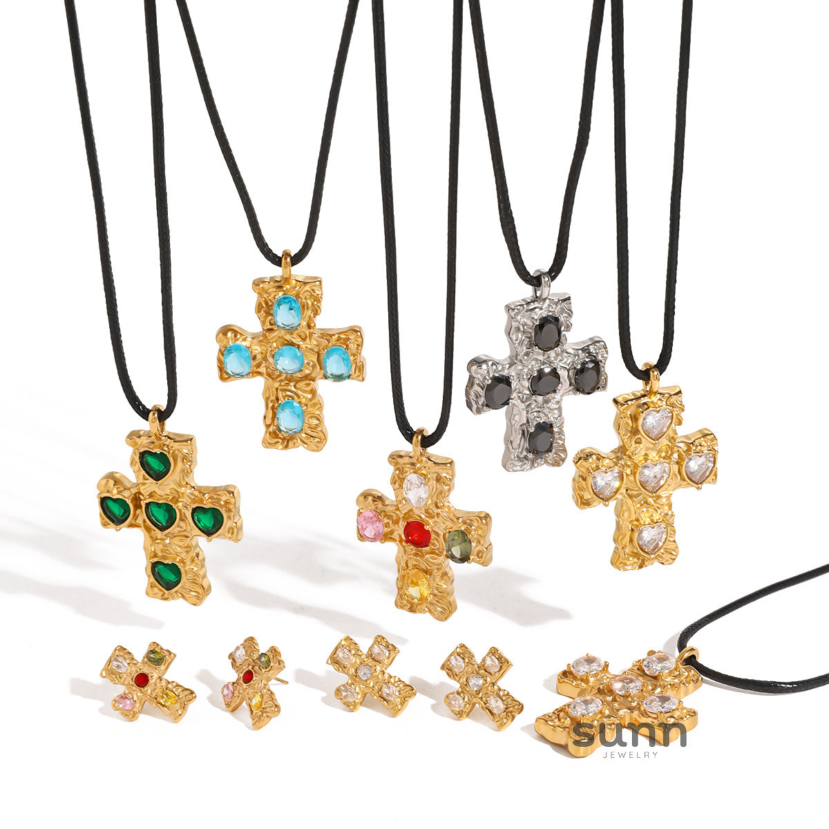 Baylei Zircon Cross Necklace [WO1BNSJ6]