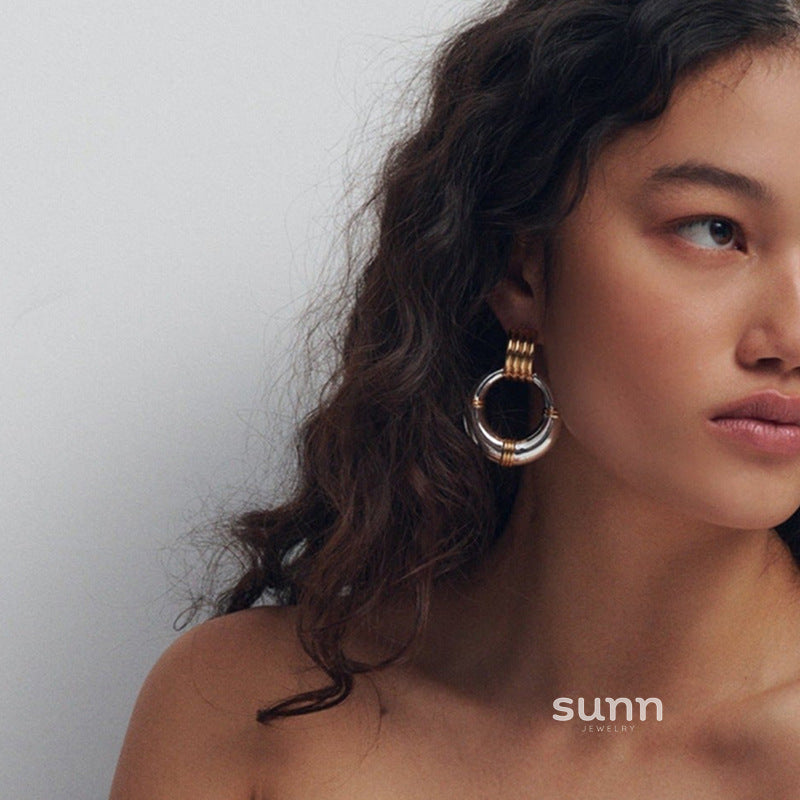 Bayleigh Titanium Hoop Earrings [VK4DFBCM]