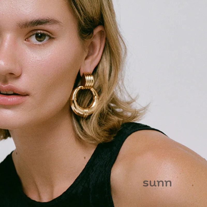 Bayleigh Titanium Hoop Earrings [VJEYBBBG]