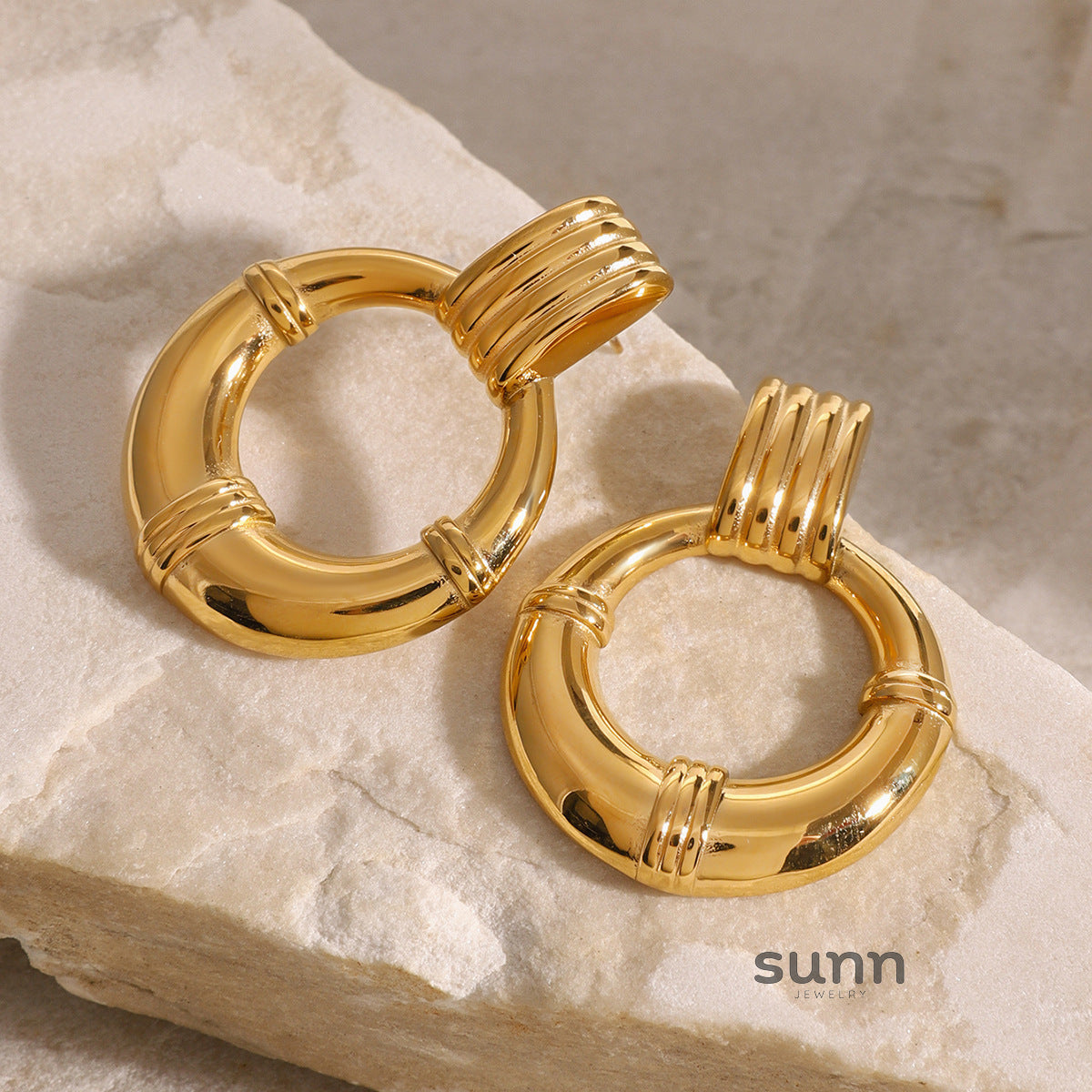 Bayleigh Titanium Hoop Earrings [FDUO7T53]