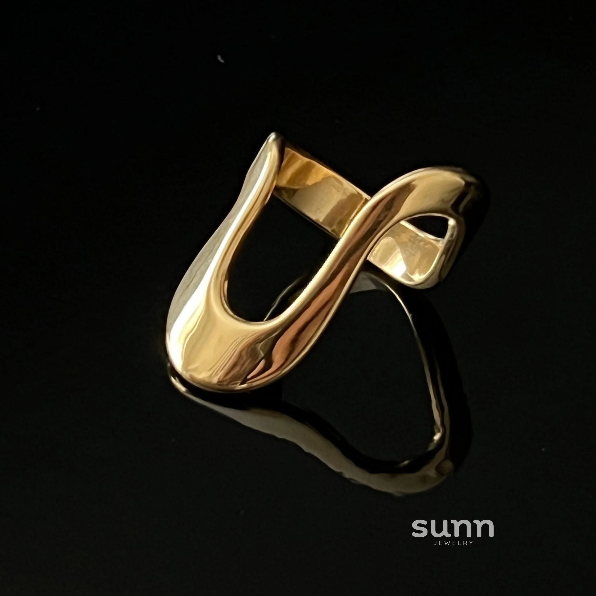 Beau Sleek Geometric Ring [KXQB6849]
