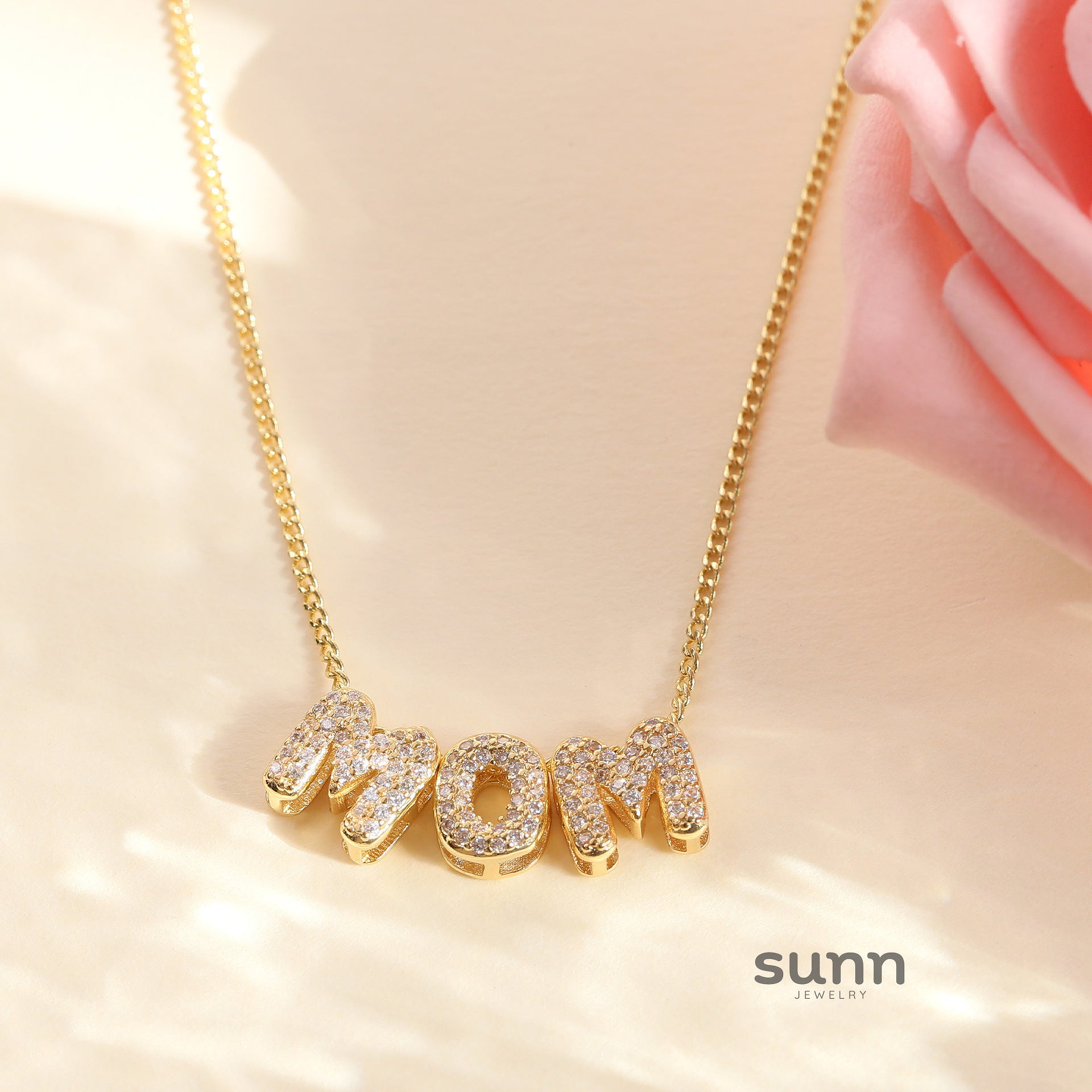 Beautiful Zircon Letter Necklace [O443I1U8]
