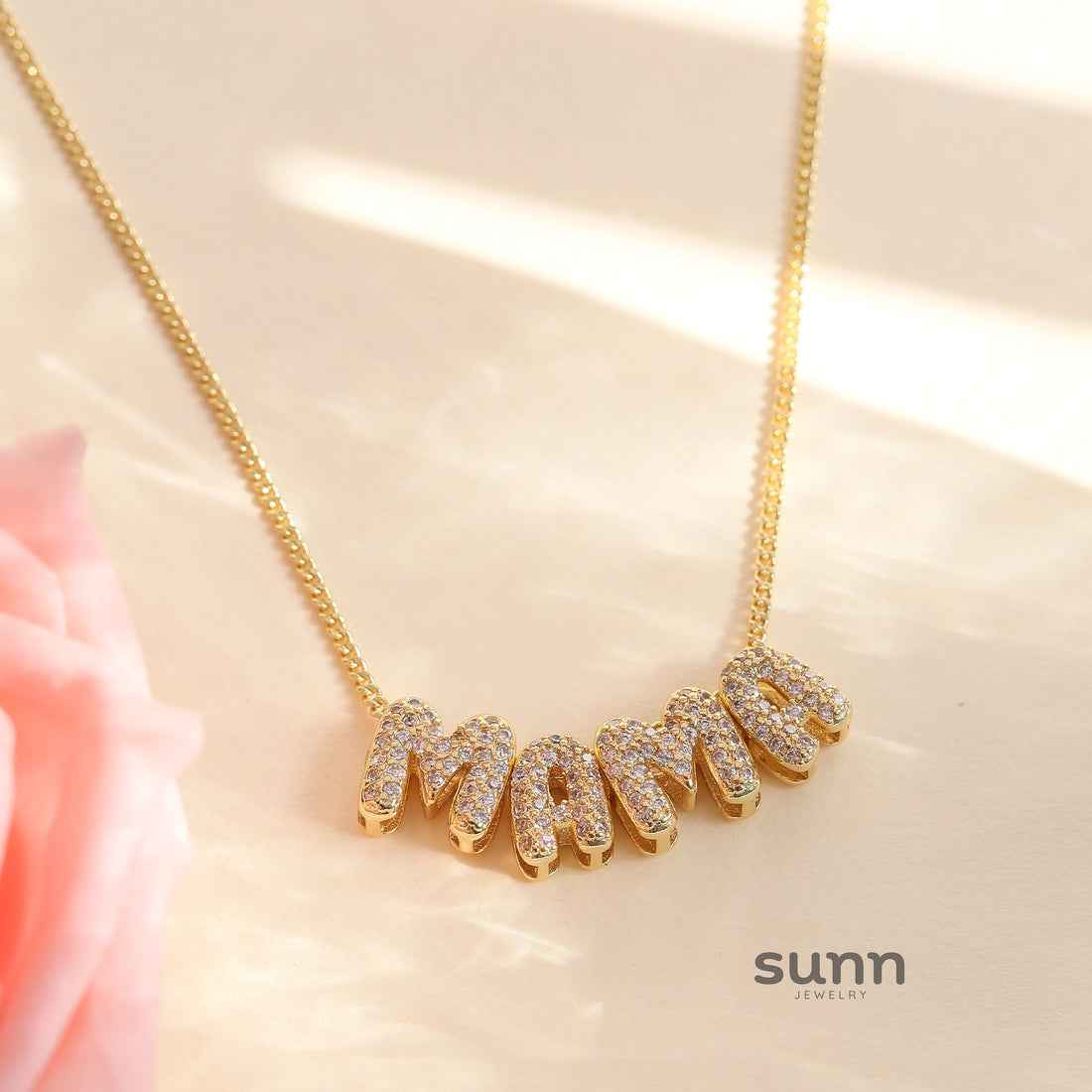 Beautiful Zircon Letter Necklace [C28W0MU5]