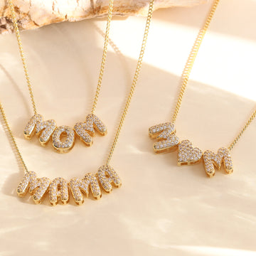 Beautiful Zircon Letter Necklace [C28W0MU5]