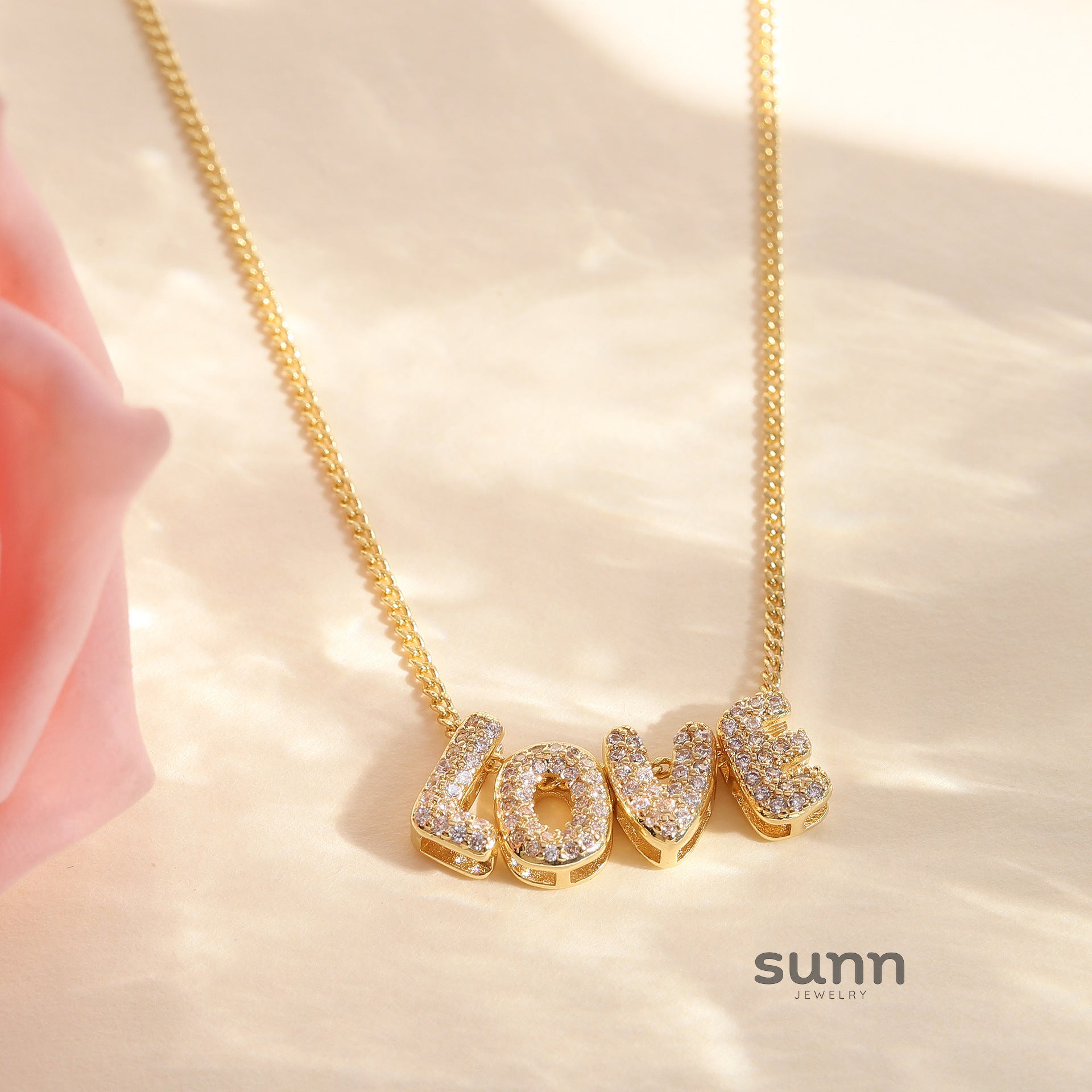 Beautiful Zircon Letter Necklace [JXZTKY2A]