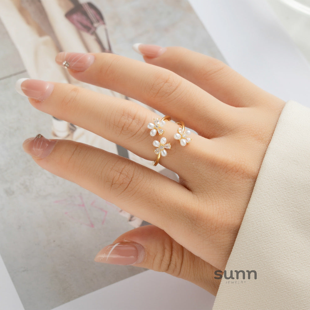 Becky Blossom Micro-Inlaid Ring [CMHHUYLL]
