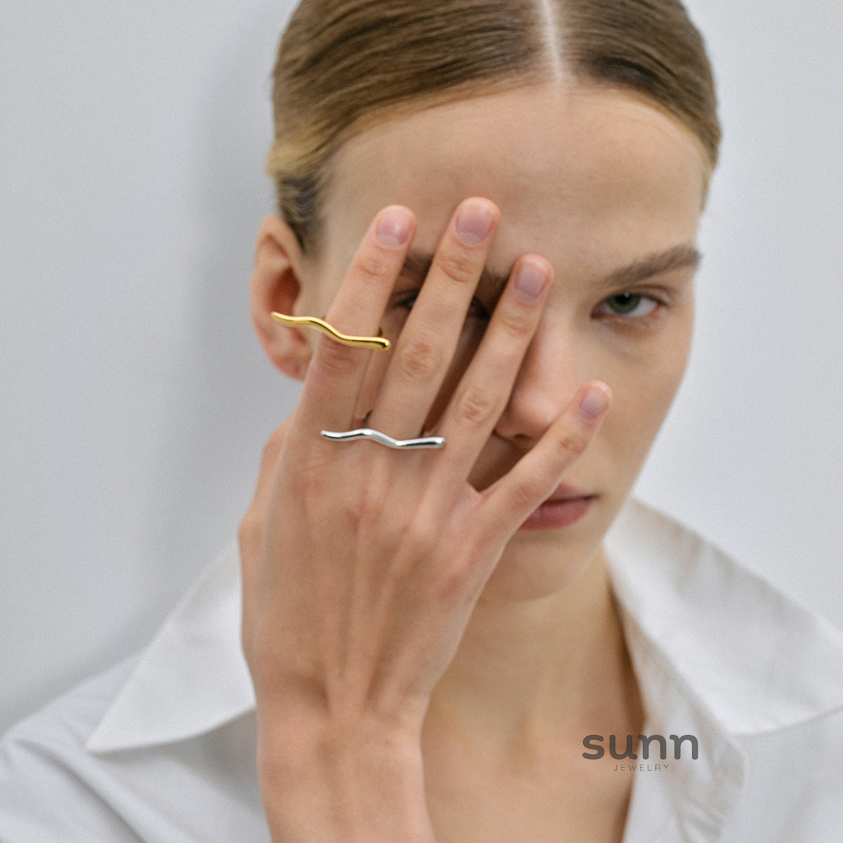 Bellah Ripple Open Ring [FXC54UON]