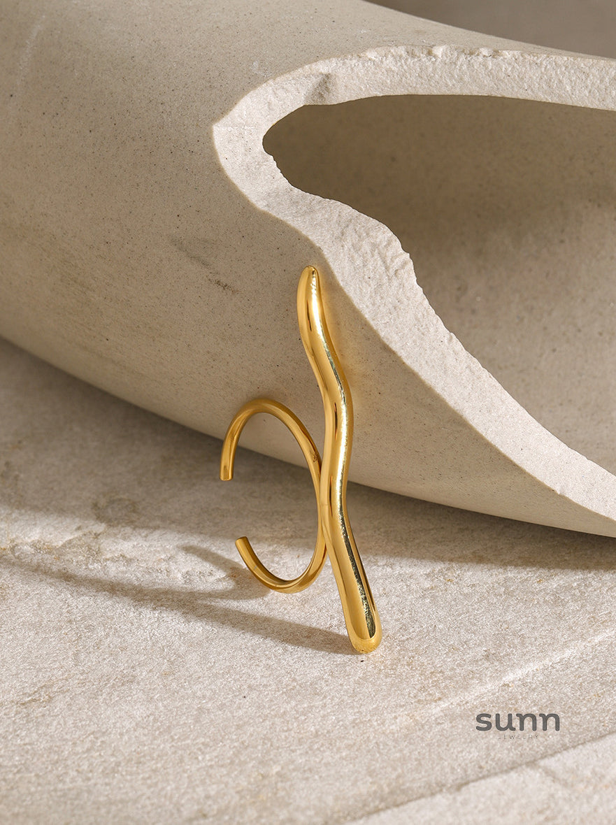 Bellah Ripple Open Ring [JQEQ5P18]
