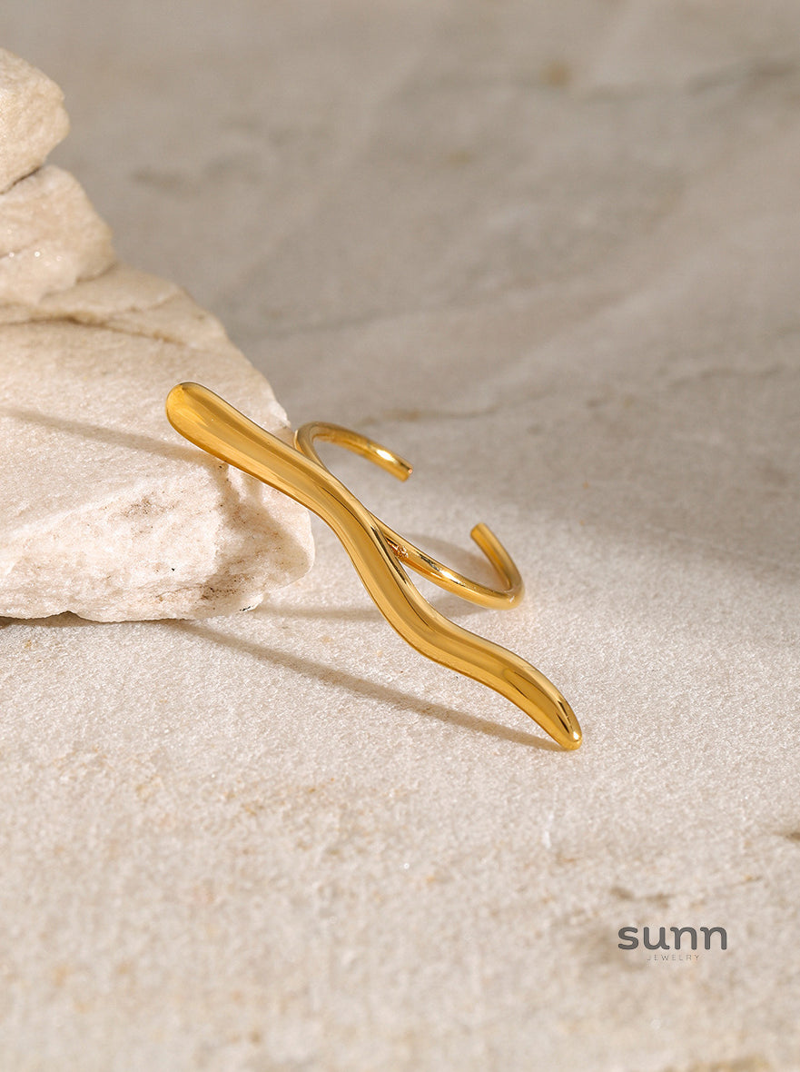 Bellah Ripple Open Ring [BM0S4SH3]
