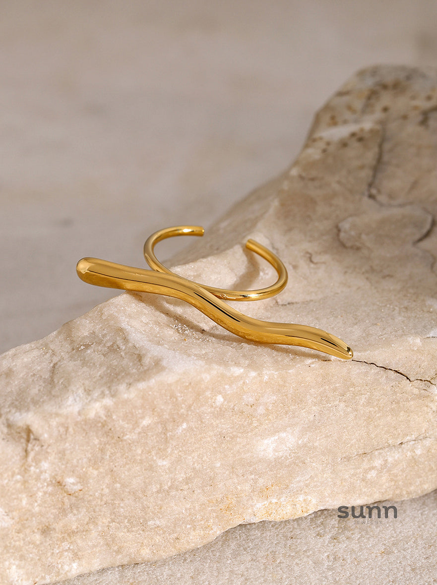 Bellah Ripple Open Ring [JOQDLJDL]