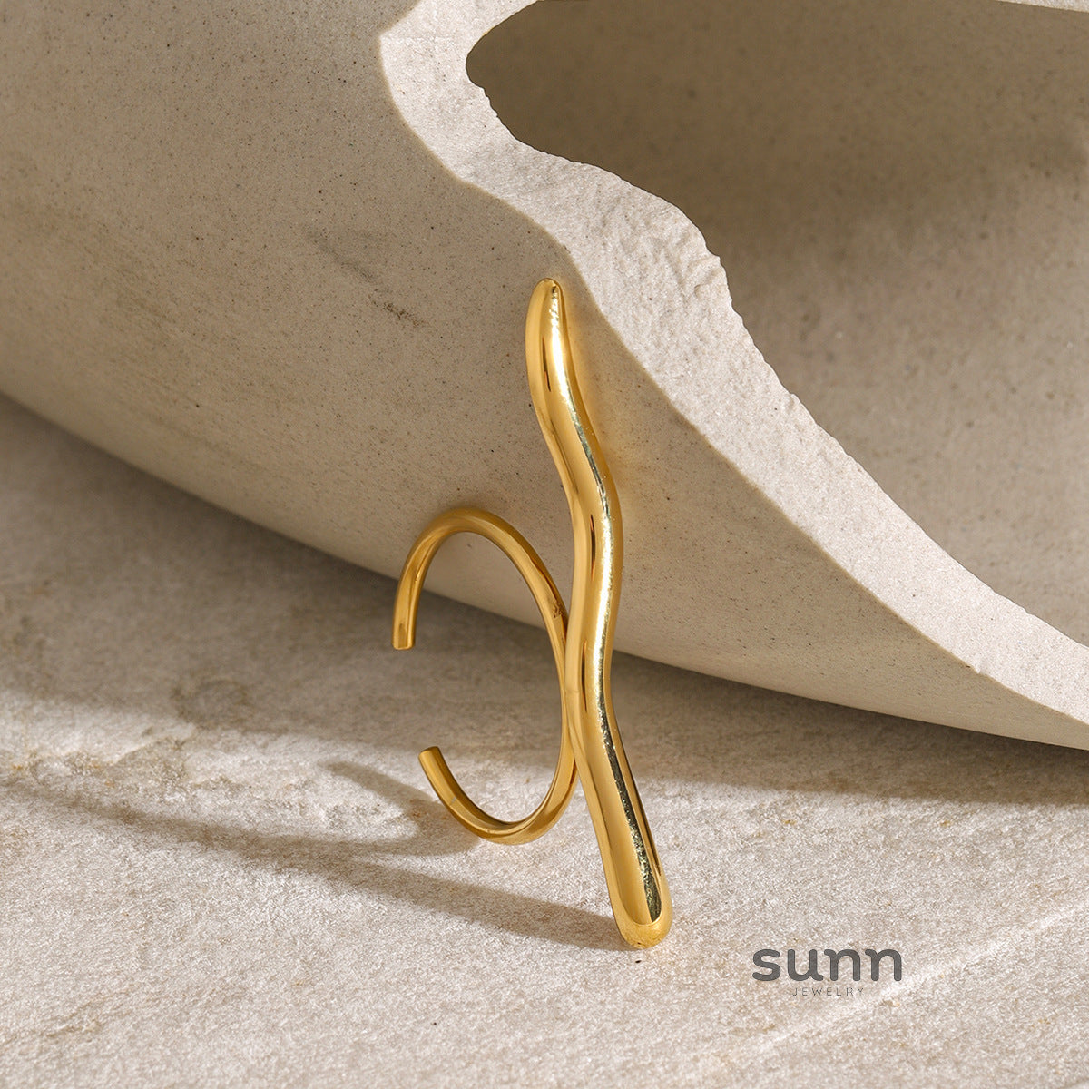 Bellah Ripple Open Ring [6XN4IG95]
