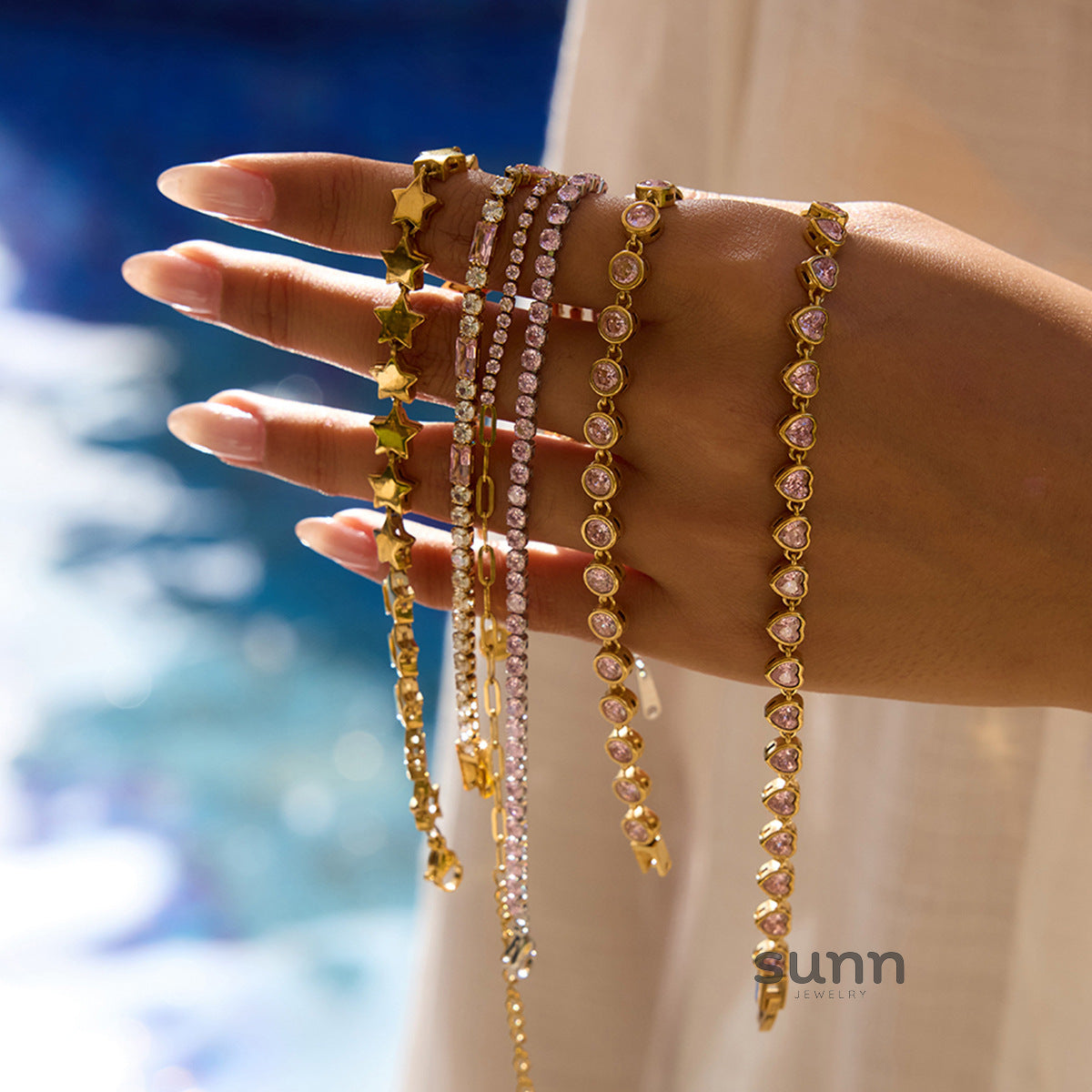 Bellah Zircon Stacking Bracelet Set [EZF18WYM]
