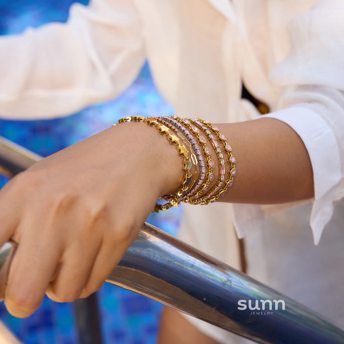 Bellah Zircon Stacking Bracelet Set [1Y85POWK]