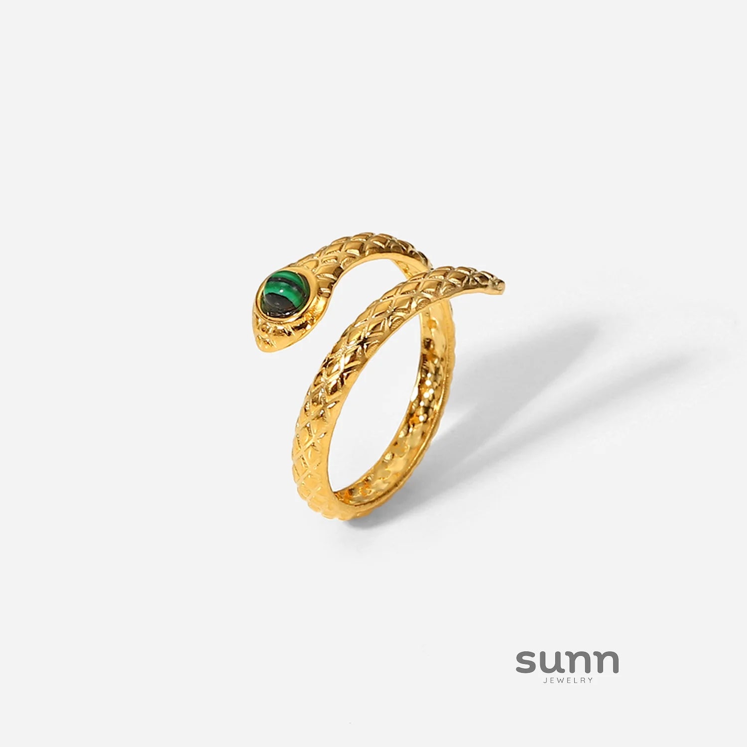 Bellamie Malachite Cobra Ring