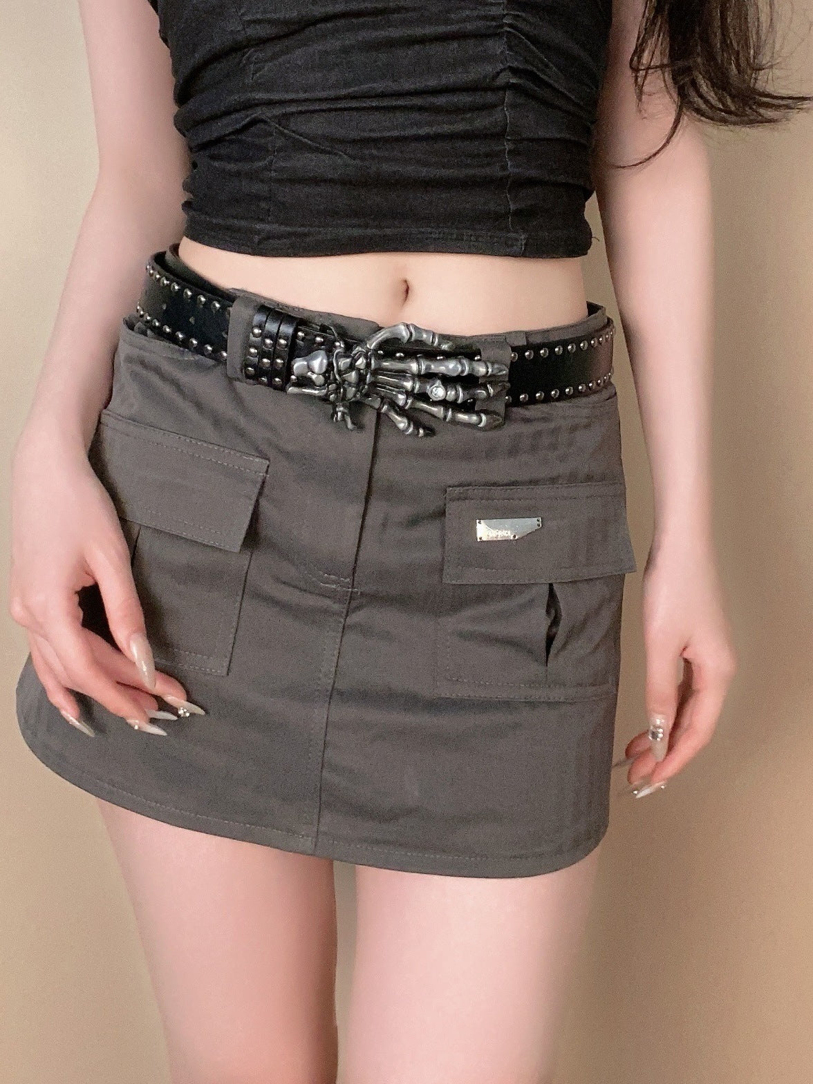 Bellamie Skull Rivet Belt [MSE1M0YC]