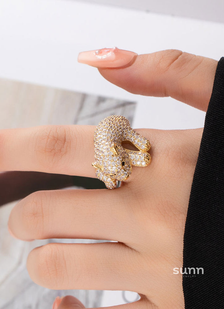 Bellamy Pave Leopard Ring [IGO4XJ16]