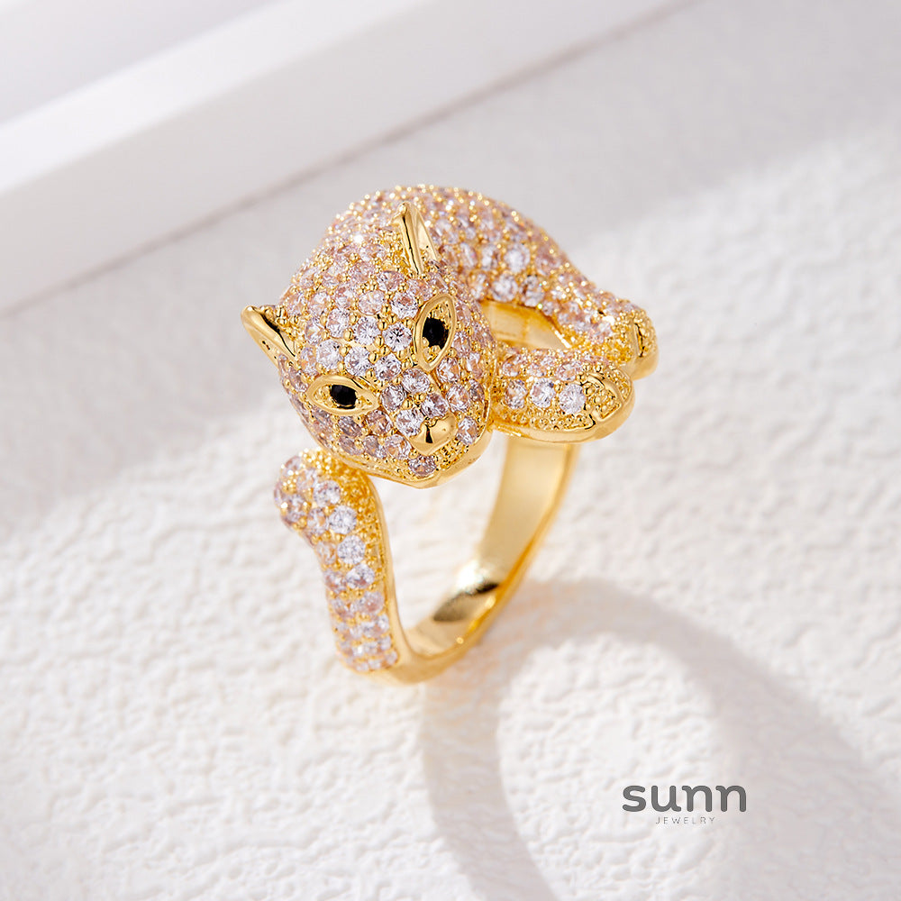 Bellamy Pave Leopard Ring [RRIQEBWO]