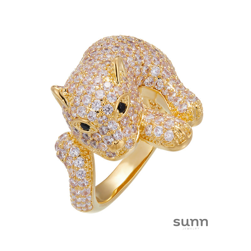 Bellamy Pave Leopard Ring [JJ8IFSQW]