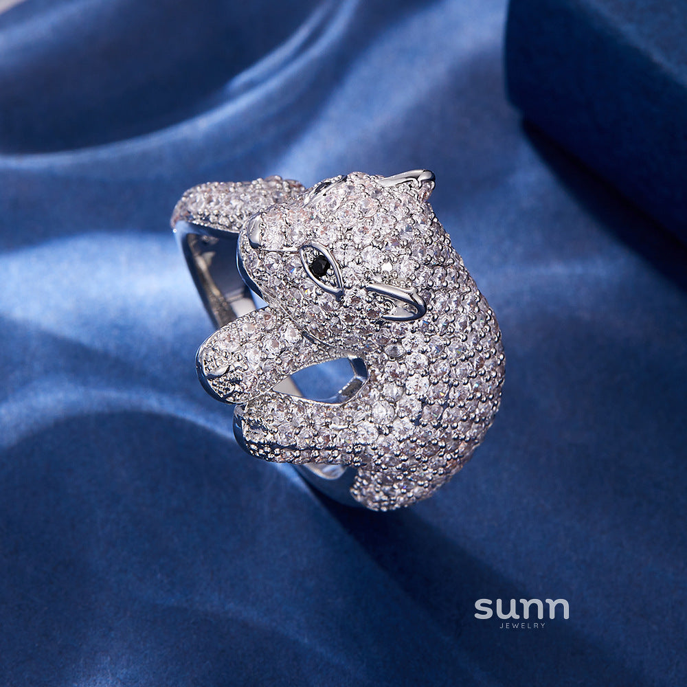 Bellamy Pave Leopard Ring [9QCT5JTI]