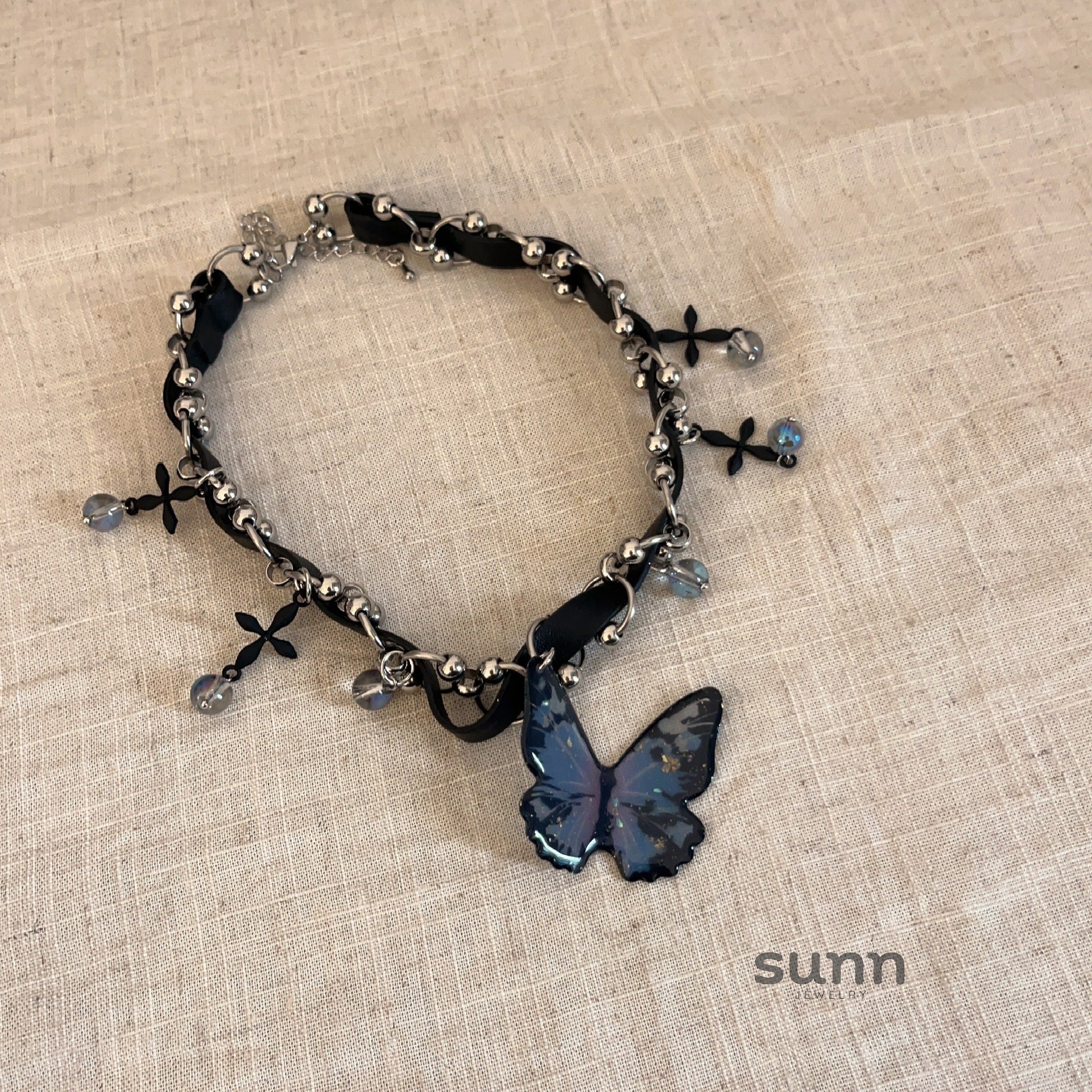 Bennett Gradient Butterfly Choker