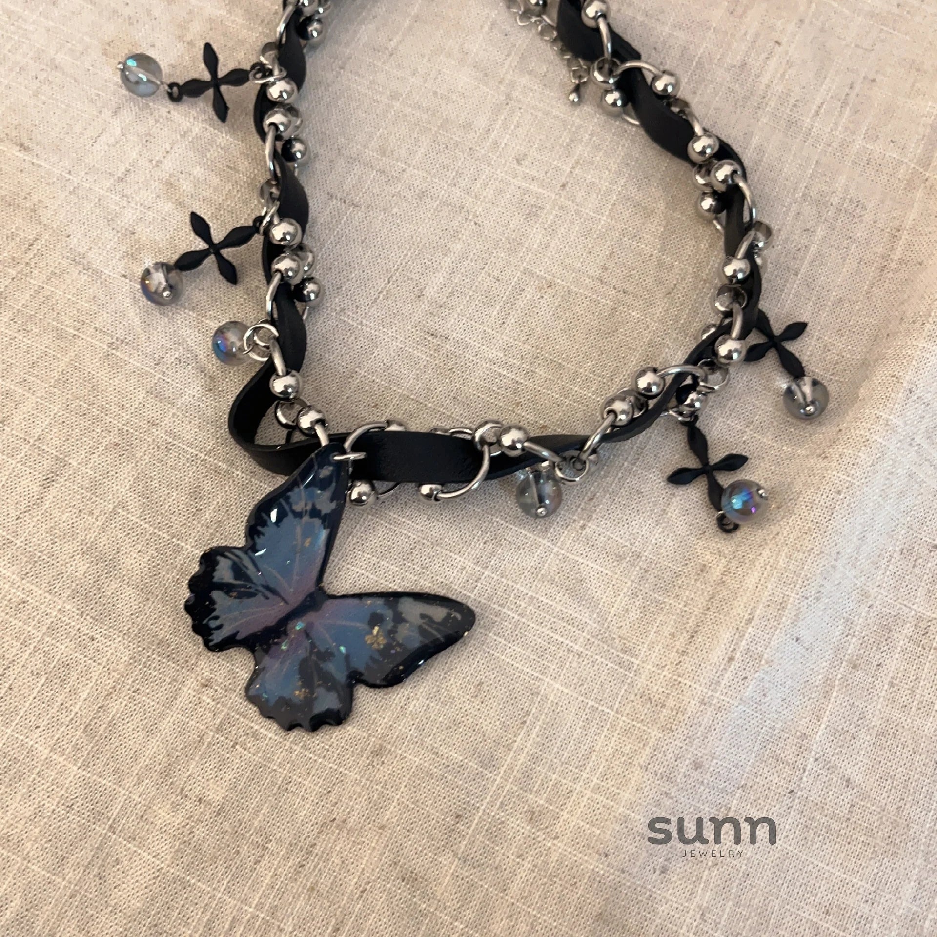 Bennett Gradient Butterfly Choker