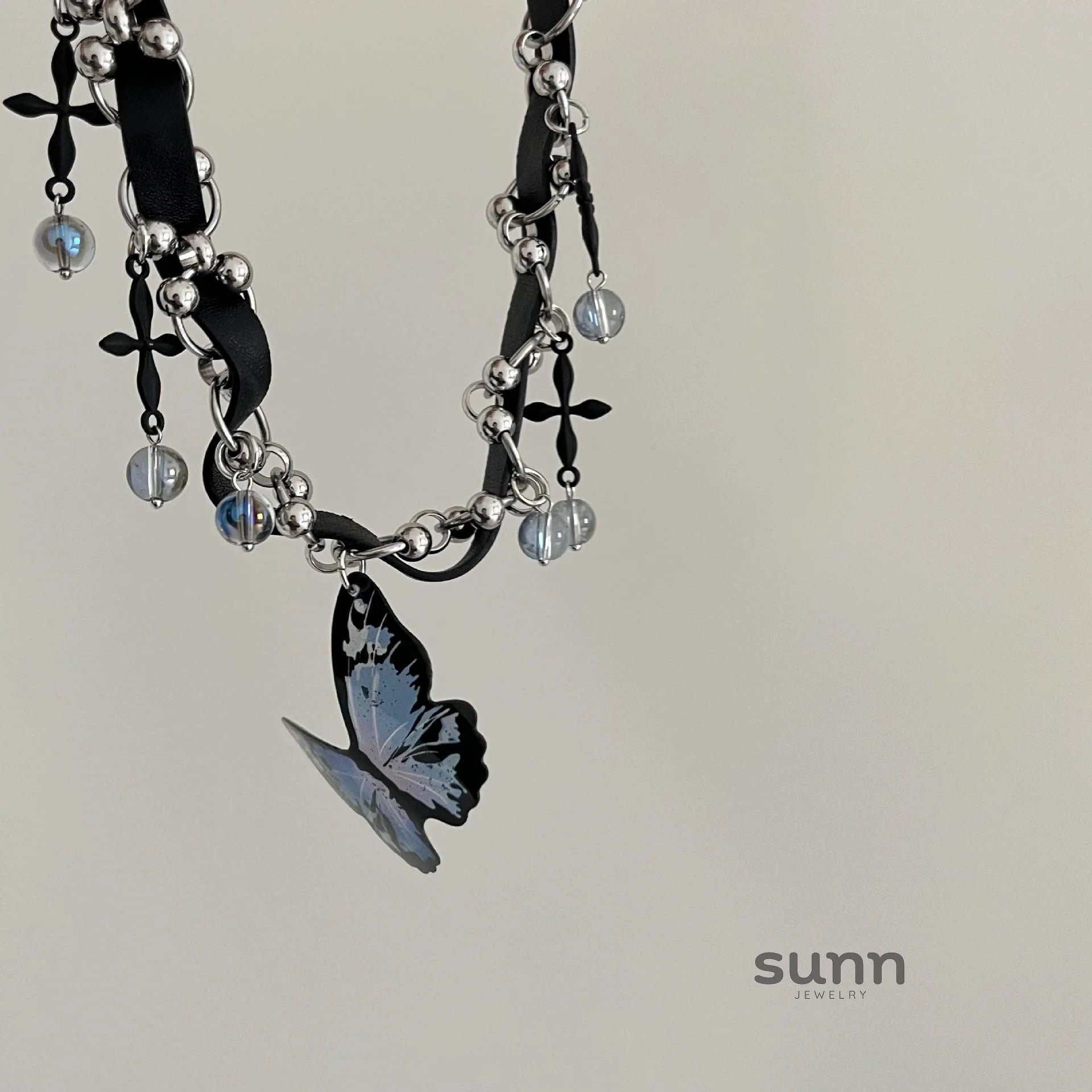 Bennett Gradient Butterfly Choker