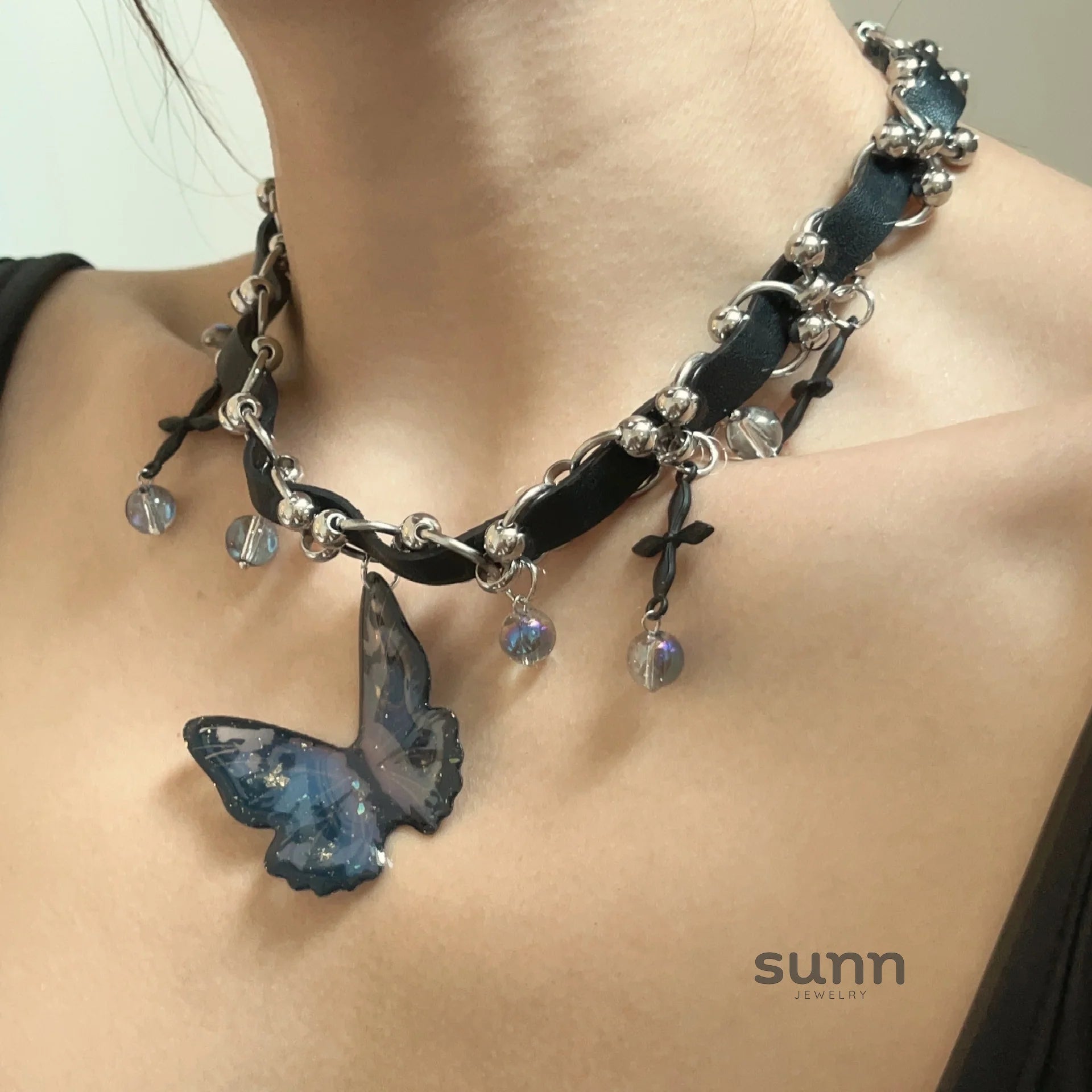 Bennett Gradient Butterfly Choker