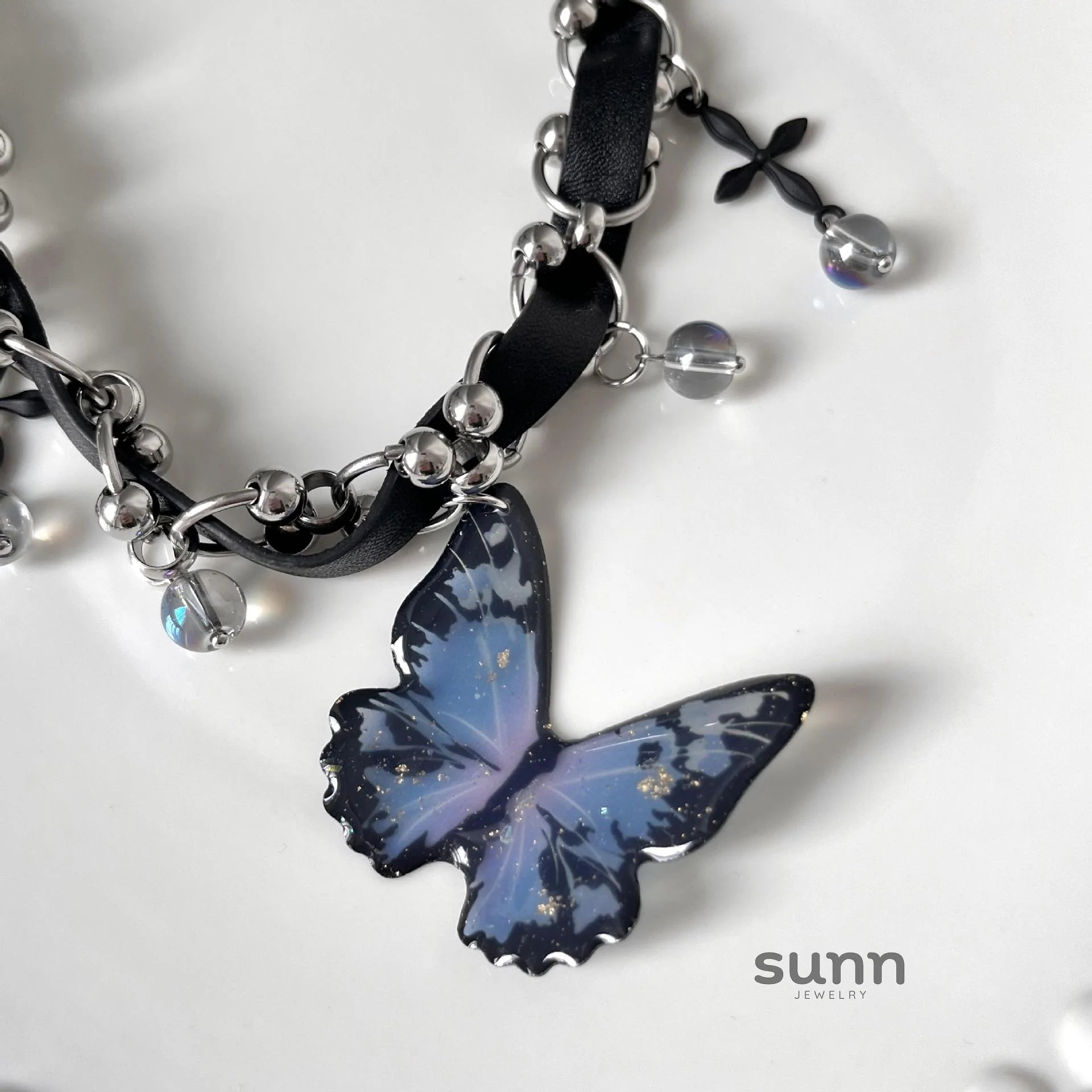 Bennett Gradient Butterfly Choker