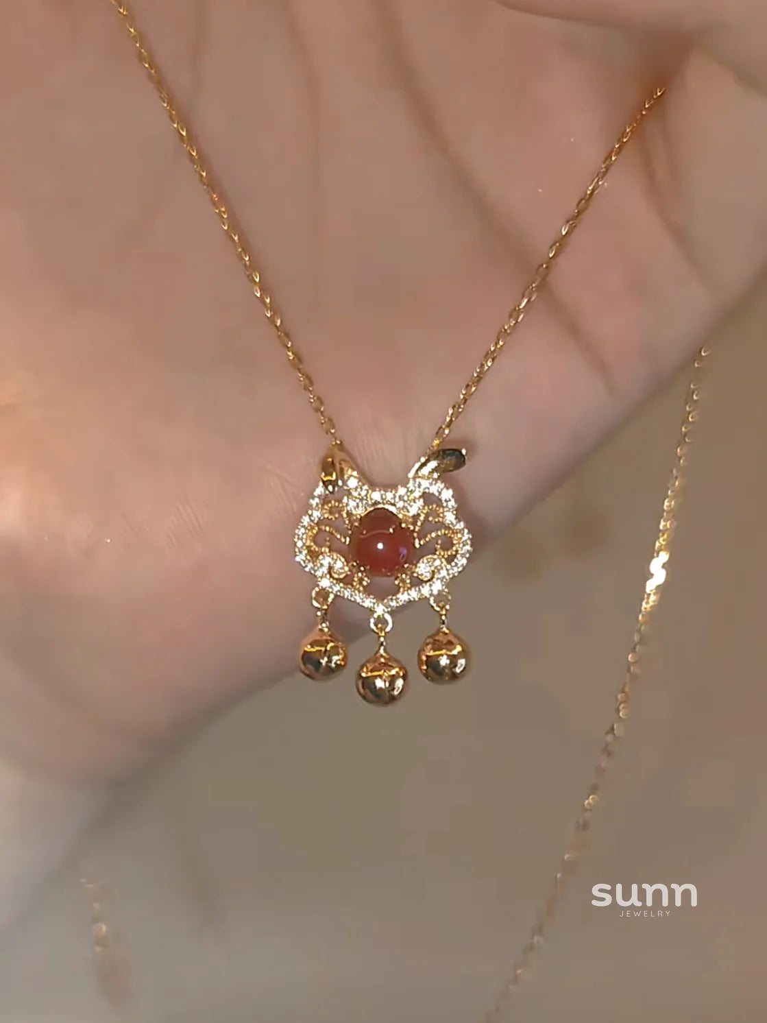 Bentlee Golden Rabbit Lock Necklace