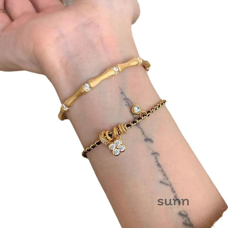 Bentleigh Woven Clover Charm Bracelet