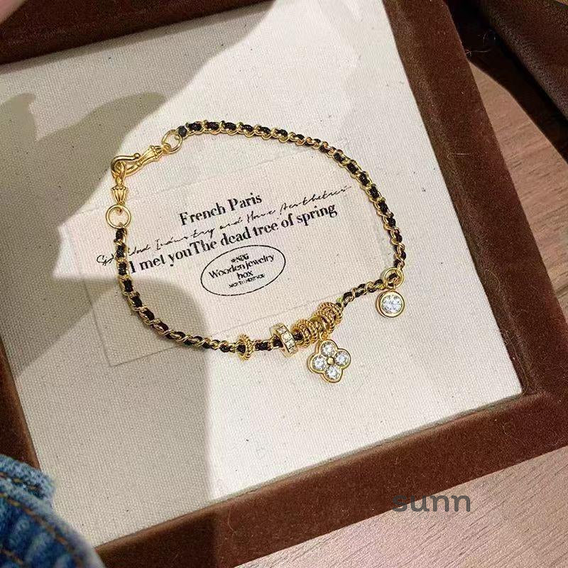 Bentleigh Woven Clover Charm Bracelet