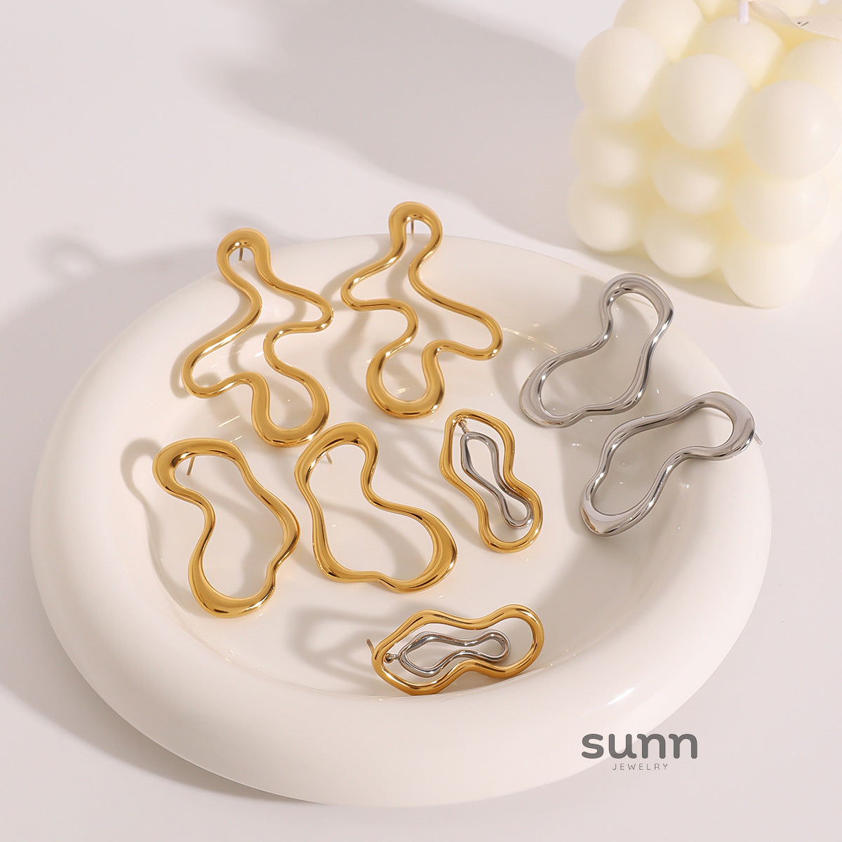 Berkeley Geometric Sculptural Hoops [IYTS91SU]