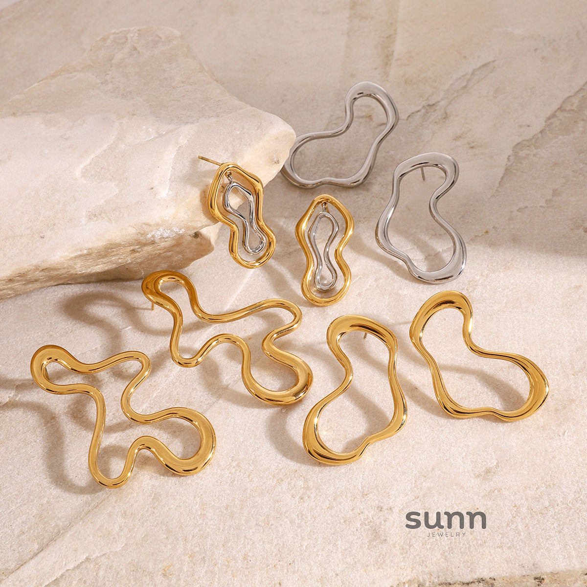 Berkeley Geometric Sculptural Hoops [WSN4OORB]