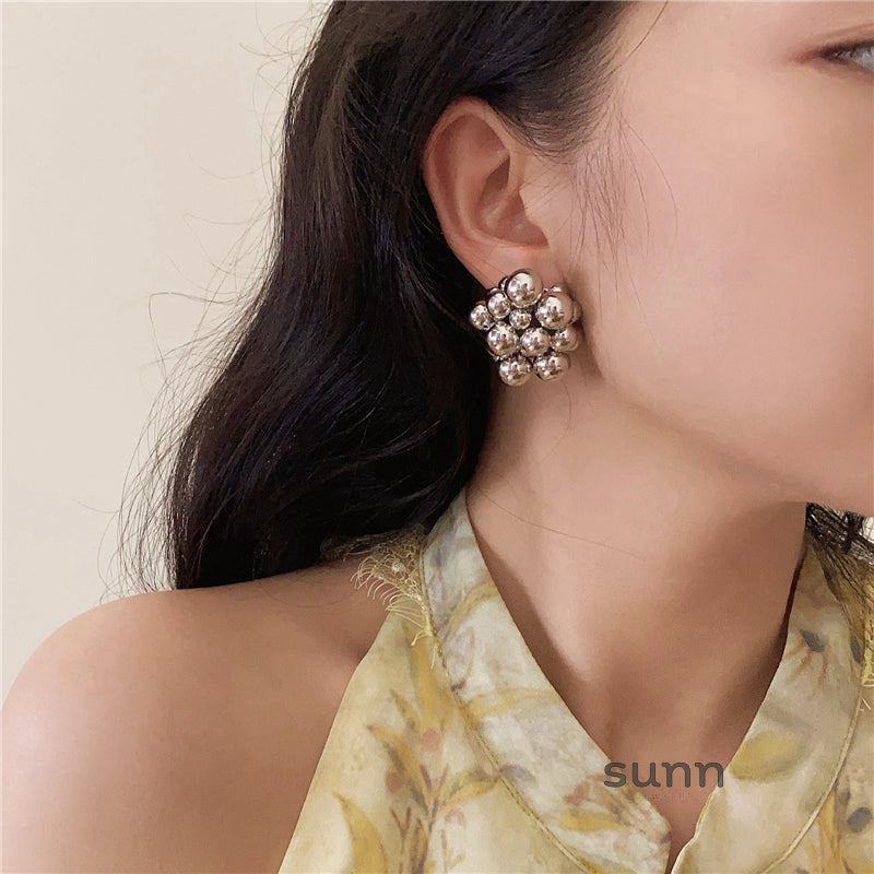 Berkeley Silver Bubble Orb Earrings [U9VIZM5X]