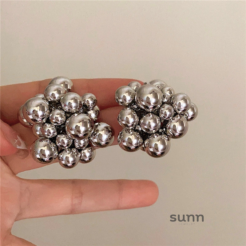 Berkeley Silver Bubble Orb Earrings [1E1ZAU0X]