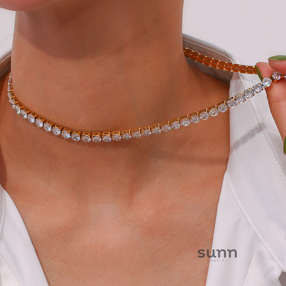 Berlin Refined Zircon Necklace [45Y0ATD2]