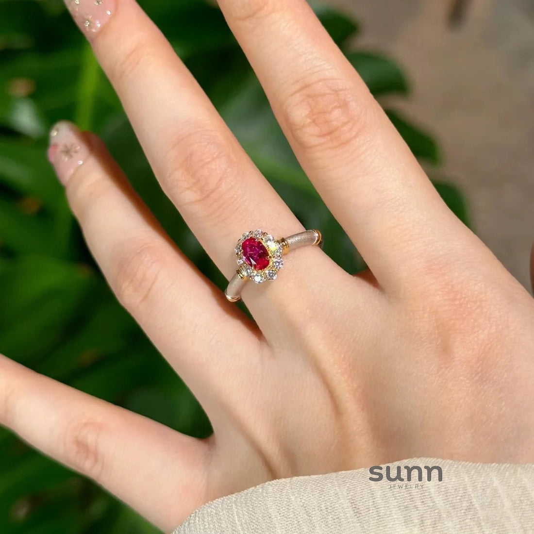 Bernice Corundum Statement Ring [396BJ7OC]