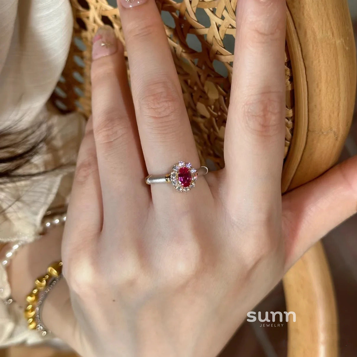 Bernice Corundum Statement Ring [8GA6MKRC]