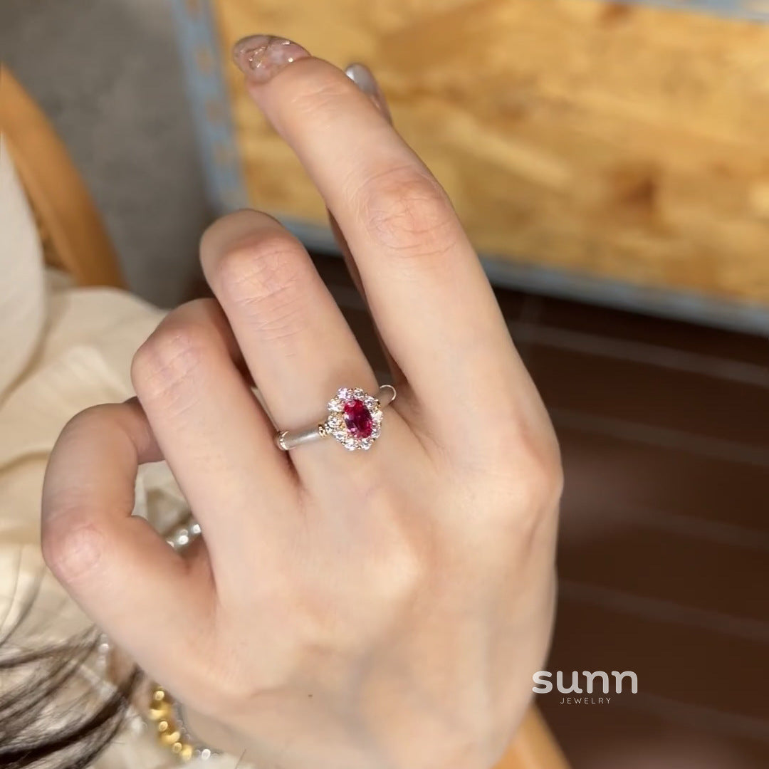 Bernice Corundum Statement Ring [0AFWLYMI]