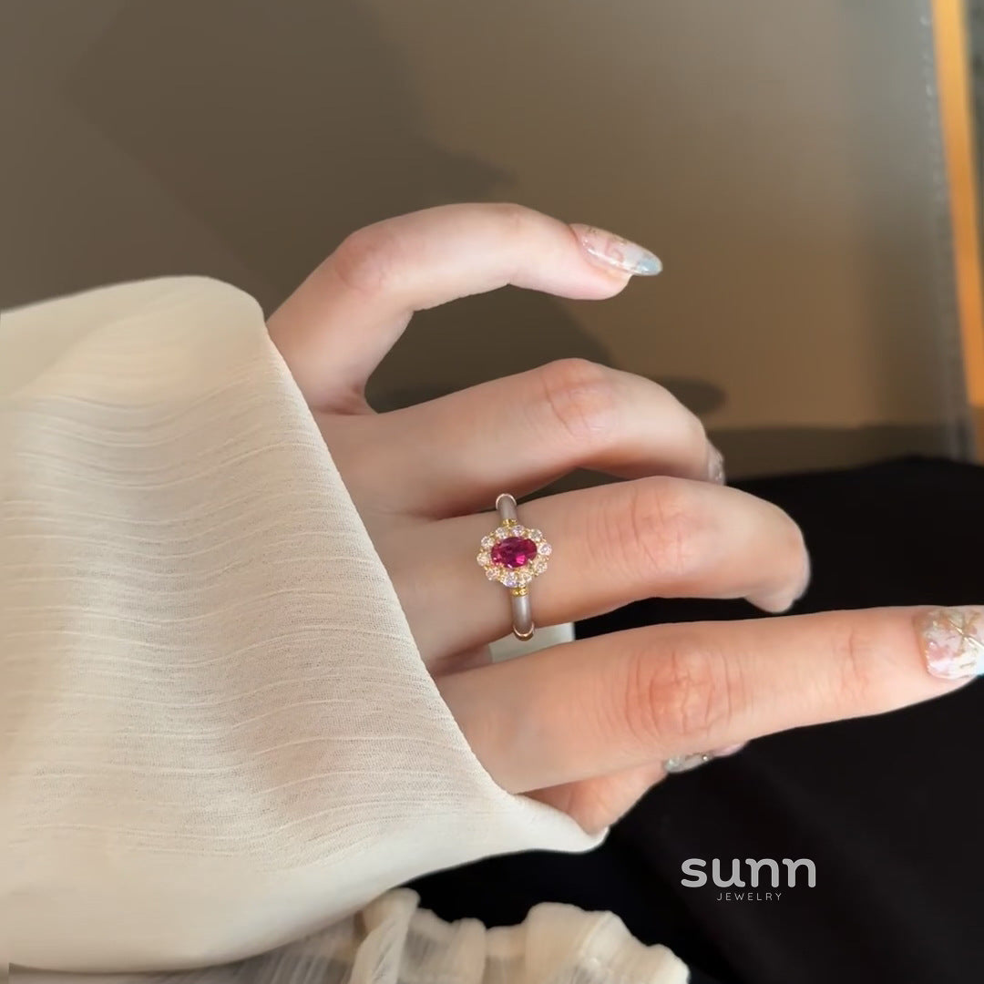 Bernice Corundum Statement Ring [5MN4RXRH]