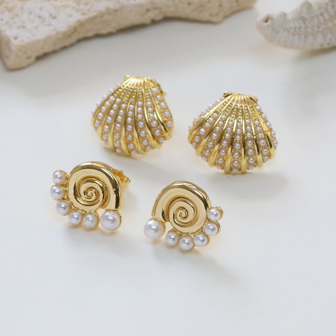 Bernice Ocean Shell Earrings [9MZ62NTH]