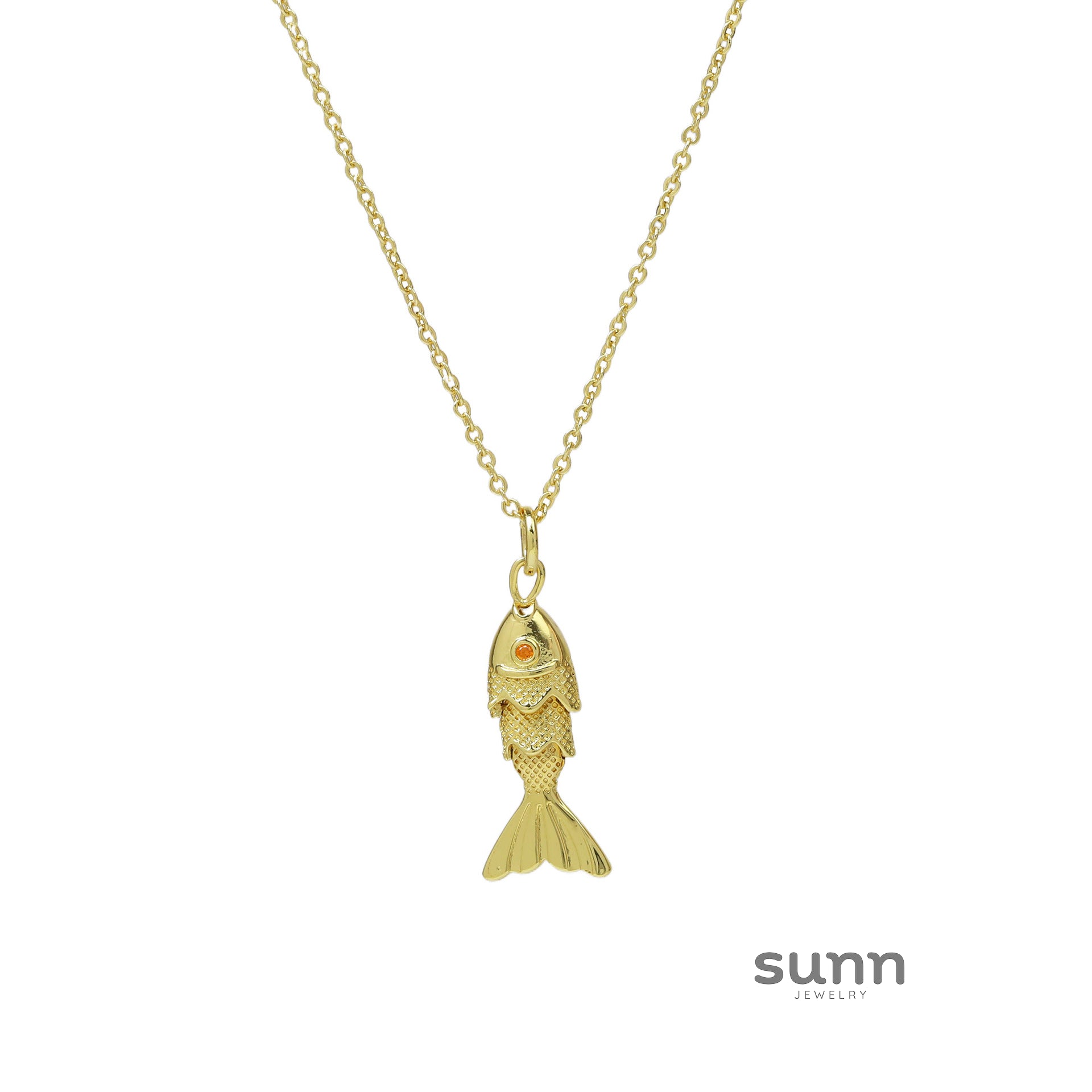 Betania Zircon Fish Necklace [DJFM9FJ7]