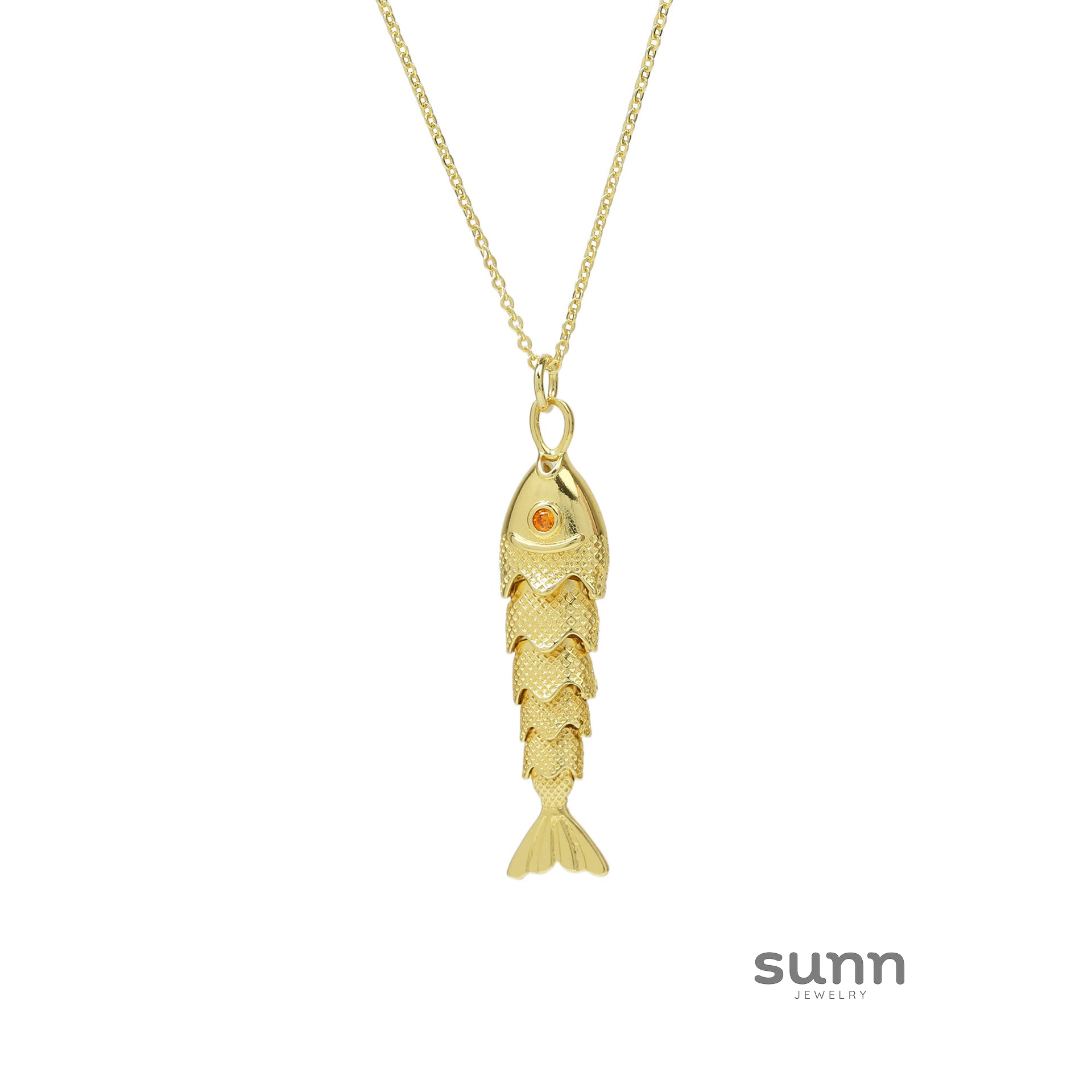 Betania Zircon Fish Necklace [I0RLA1XF]