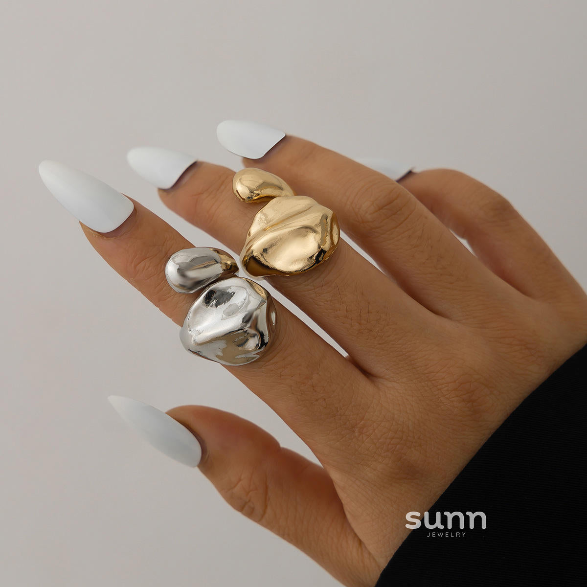 Bethlehem Liquid Metal Open Ring [K2XYBCTP]