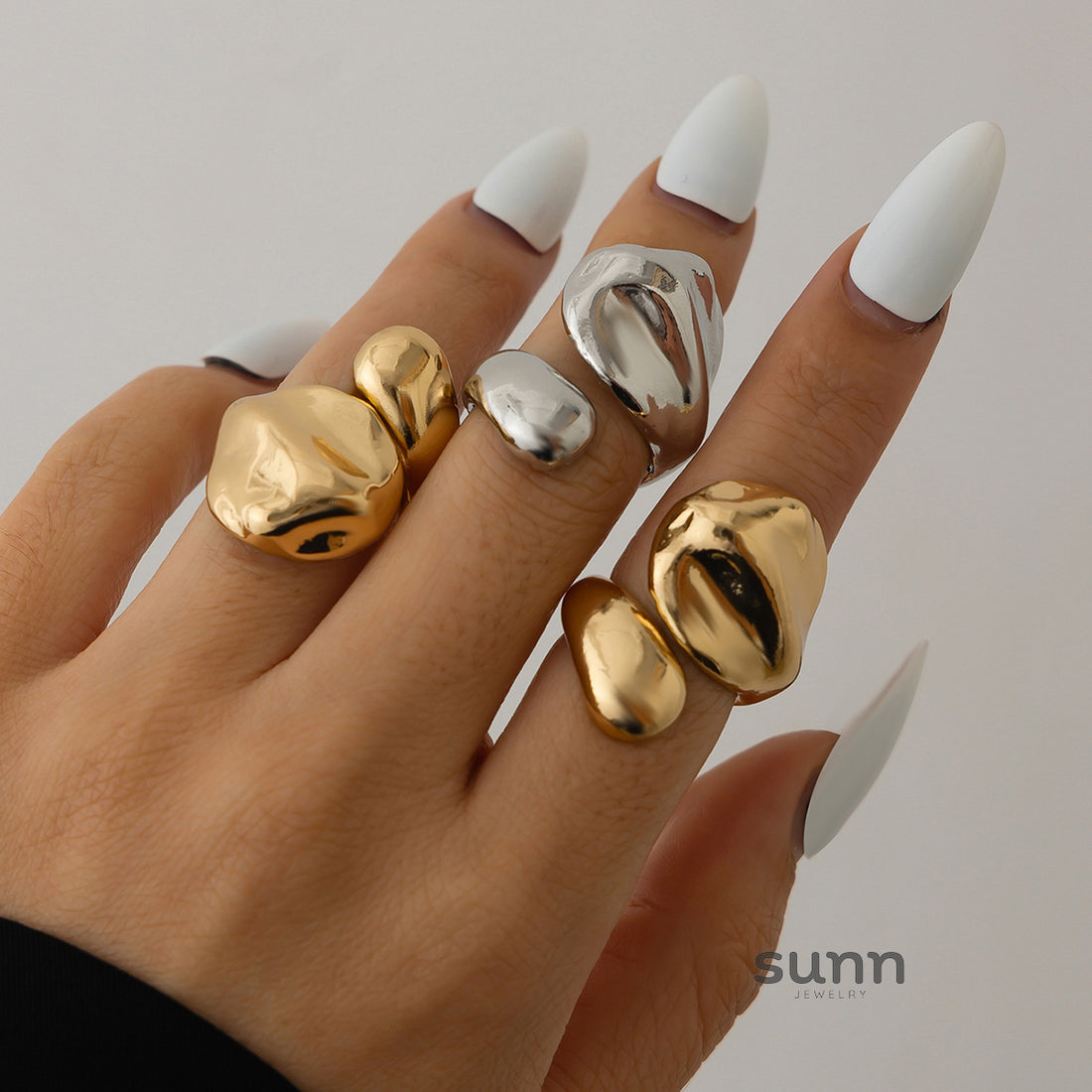 Bethlehem Liquid Metal Open Ring [56VKO74A]