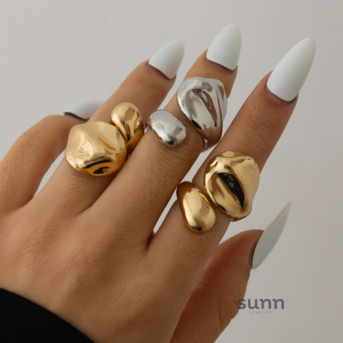 Bethlehem Liquid Metal Open Ring [NJ1O5N7N]