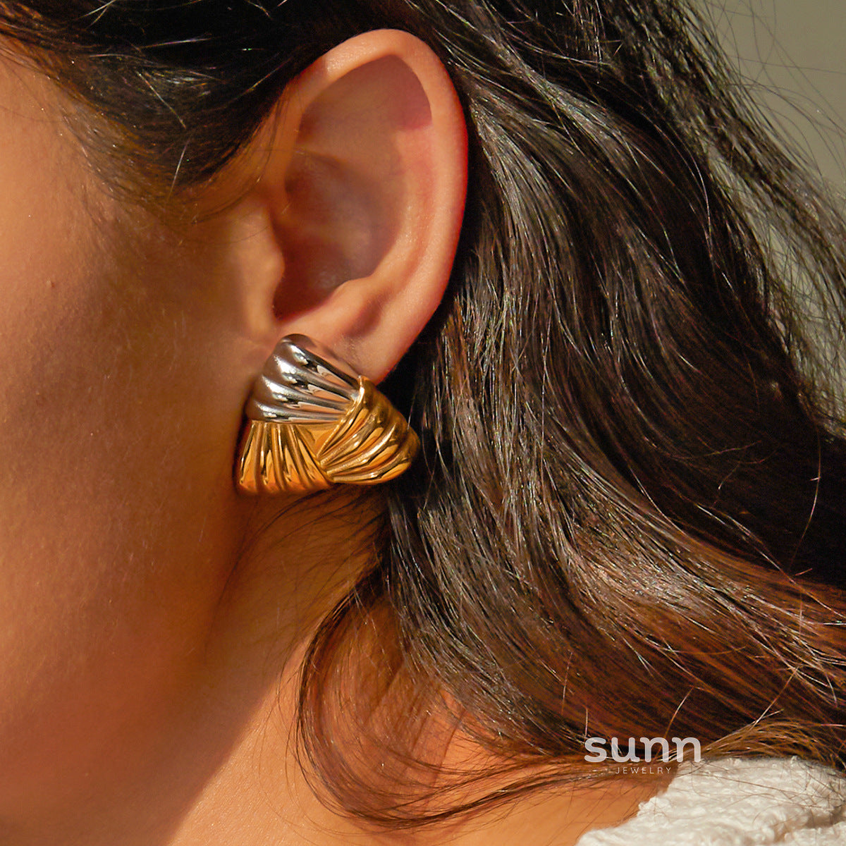 Blakelee Geometric Braided Earrings [EBRD80CT]