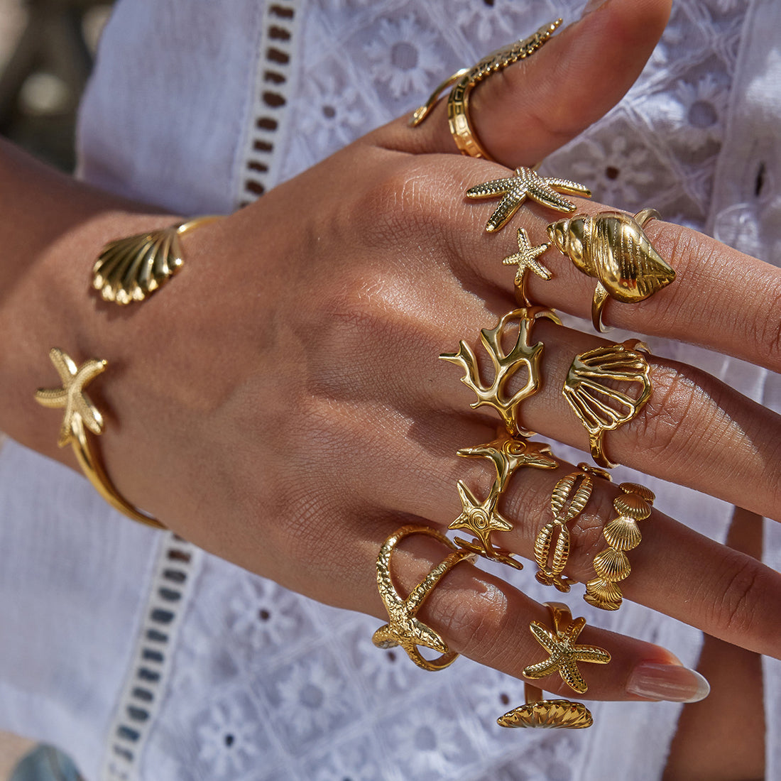 Blakelynn Marine Shell Ring [1NMGK6AN]