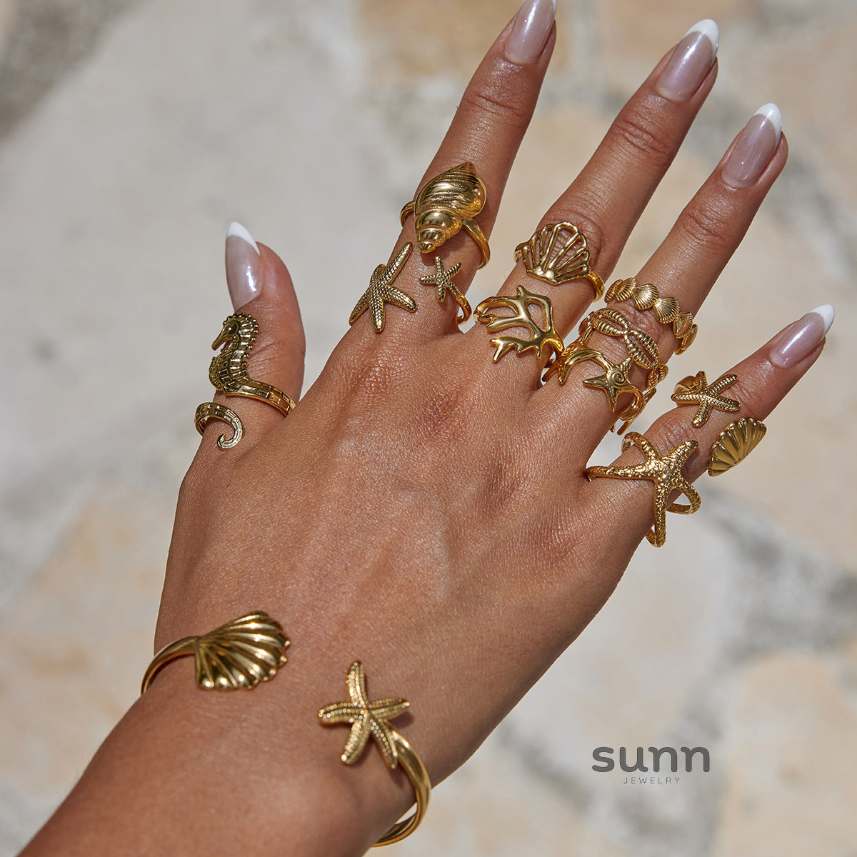 Blakelynn Marine Shell Ring [SZIG538L]