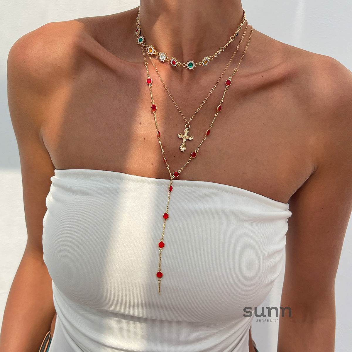 Blakley Colorful Layered Necklace [C5H3BETN]
